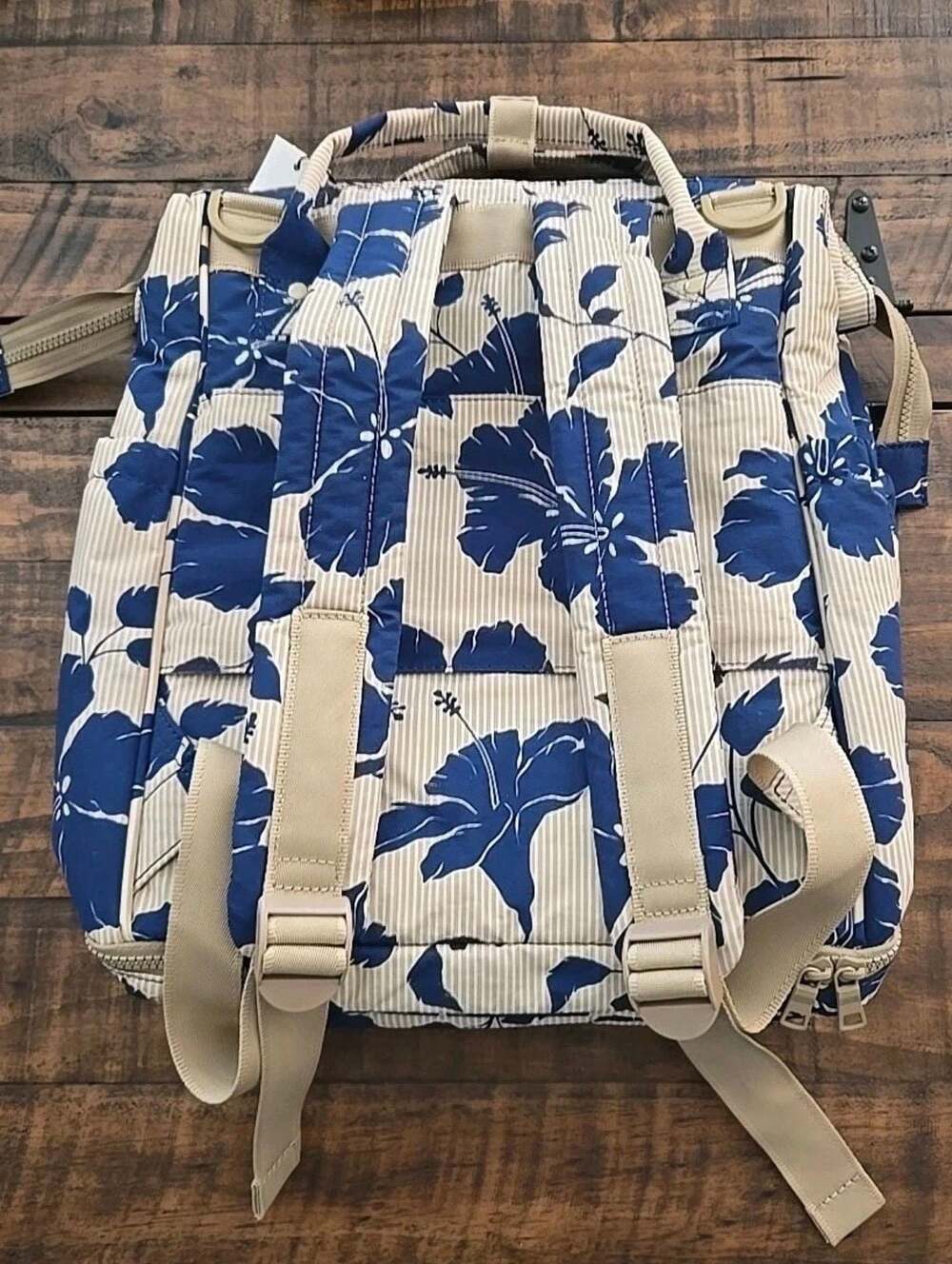 ALOHA Collection Le Bébé Diaper Bag in Salina Tiny Stripe Navy - Picture 4 of 7